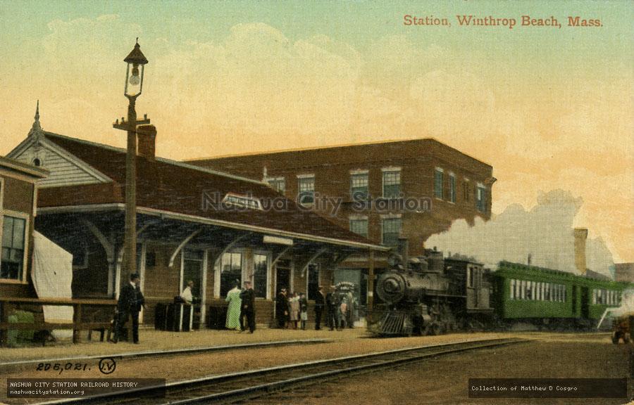 Postcard: Station, Winthrop Beach, Massachusetts